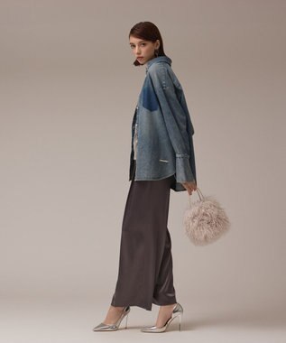 GRACE CONTINENTAL デニム2WAYシャツ ブルー