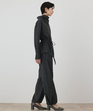 GRACE CONTINENTAL カウルネック2WAYシャツ チャコール