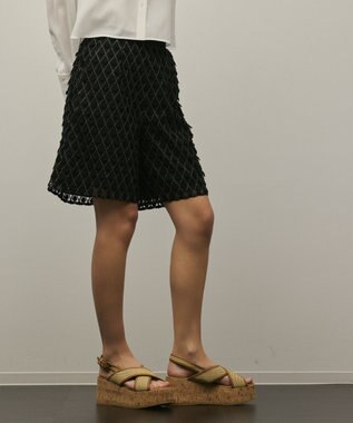 GRACE CONTINENTAL モチーフチュールパンツ ブラック