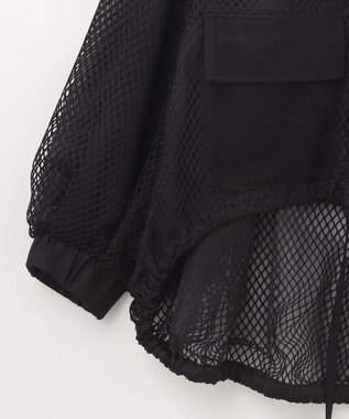 GRACE CONTINENTAL メッシュコンビフーディー ブラック