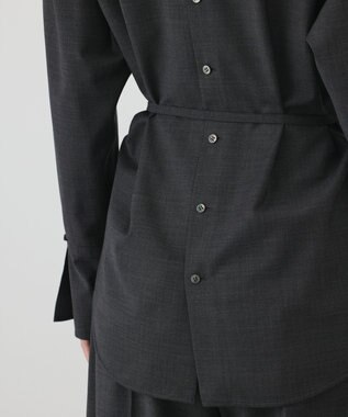 GRACE CONTINENTAL カウルネック2WAYシャツ チャコール
