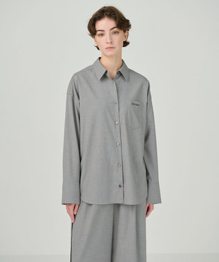 GRACE CONTINENTAL ポケット付オーバーシャツ グレー
