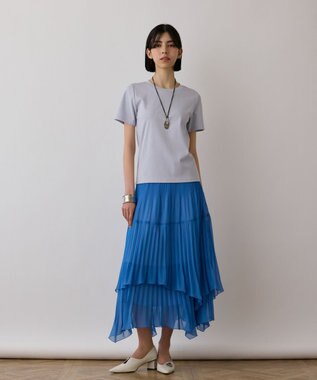 GRACE CONTINENTAL コンパクト天竺トップ ブルー