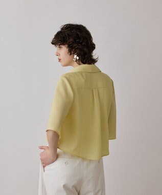GRACE CONTINENTAL フレアスリーブシャツ イエロー