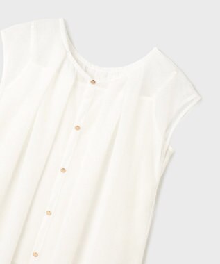 GRACE CONTINENTAL チュールタックノースリーブ ホワイト