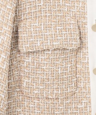 GRACE CONTINENTAL ツイードトリミングジャケット ベージュ