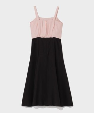 GRACE CONTINENTAL リネンライクバイカラーワンピース ピンク