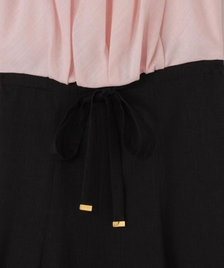 GRACE CONTINENTAL リネンライクバイカラーワンピース ピンク