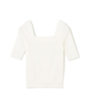 GRACE CONTINENTAL スクエアーネックトップ ホワイト