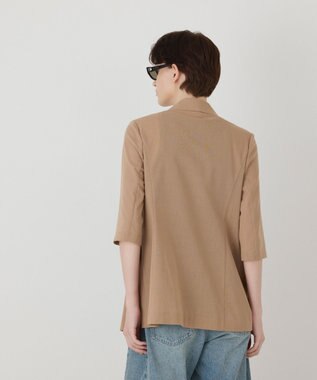 GRACE CONTINENTAL シアーハーフスリーブジャケット ベージュ