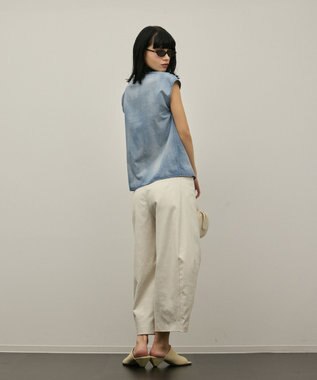 GRACE CONTINENTAL シアーデニムボウタイブラウス ブルー