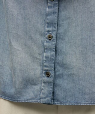 GRACE CONTINENTAL シアーデニムボウタイブラウス ブルー