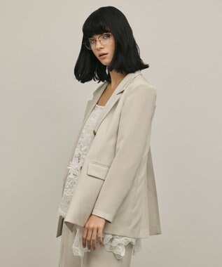 GRACE CONTINENTAL バックタックテーラードジャケット ベージュ