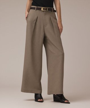 GRACE CONTINENTAL カラミタックワイドパンツ カーキ