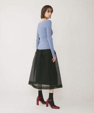 GRACE CONTINENTAL ハイゲージラメニットトップ ブルー