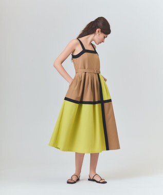 GRACE CONTINENTAL ライン配色キャミドレス ベージュ
