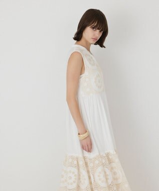 GRACE CONTINENTAL エンブロイダリーワンピース ホワイト