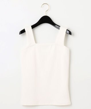 GRACE CONTINENTAL テレコノースリーブトップ ホワイト