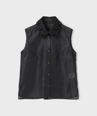 GRACE CONTINENTAL シアーメッシュノースリーブ ブラック