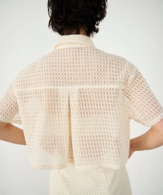 GRACE CONTINENTAL ラッセルメッシュシャツ ベージュ