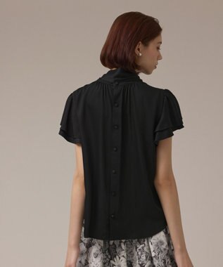 GRACE CONTINENTAL フリルボウタイブラウス ブラック