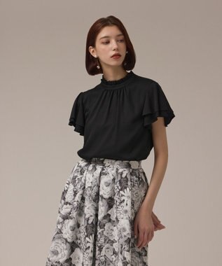 GRACE CONTINENTAL フリルボウタイブラウス ブラック