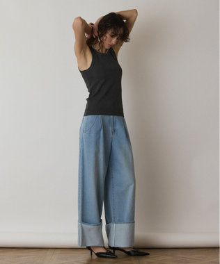 GRACE CONTINENTAL テレコカットトップ グレー