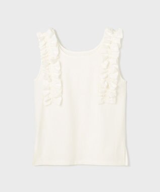 GRACE CONTINENTAL フリルカットトップ ホワイト