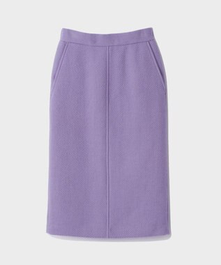 GRACE CONTINENTAL ウールペンシルスカート パープル
