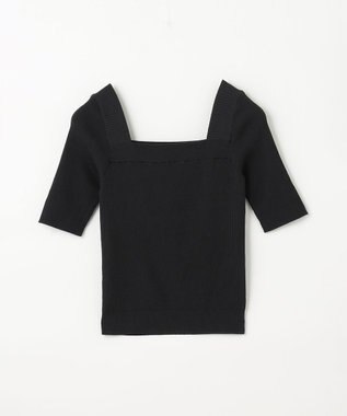 GRACE CONTINENTAL スクエアーネックトップ ブラック