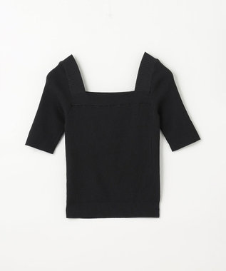 GRACE CONTINENTAL スクエアーネックトップ ブラック