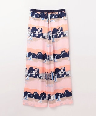 GRACE CONTINENTAL マリンプリントイージーパンツ ピンク