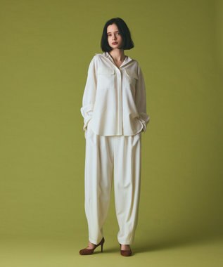 GRACE CONTINENTAL ウールワイドレッグパンツ