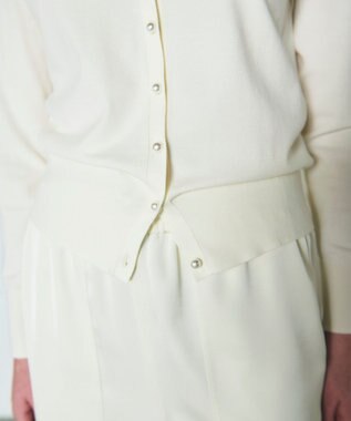 GRACE CONTINENTAL クルーニットカーディガン ホワイト