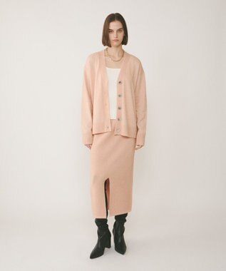 GRACE CONTINENTAL フィルムヤーンニットスカート ピンク