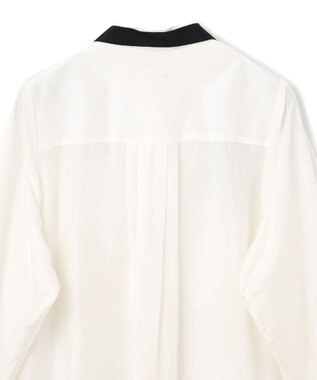 GRACE CONTINENTAL シルクコンビドレスシャツ ホワイト