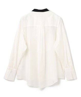 GRACE CONTINENTAL シルクコンビドレスシャツ ホワイト