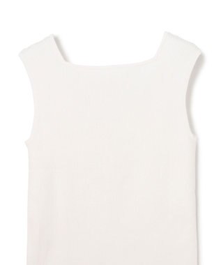 GRACE CONTINENTAL スクエアリブニットトップ ホワイト