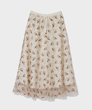 GRACE CONTINENTAL マリンembフレアスカート キナリ