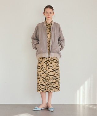 GRACE CONTINENTAL ハーフドットミリタリーワンピース ベージュ