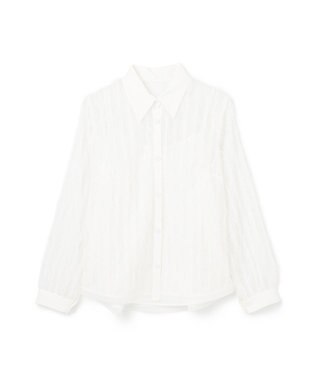 GRACE CONTINENTAL フリンジレースタイ付ブラウス ホワイト