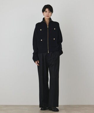 GRACE CONTINENTAL ドライバーズニットカーディガン ネイビー