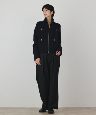 GRACE CONTINENTAL ドライバーズニットカーディガン ネイビー