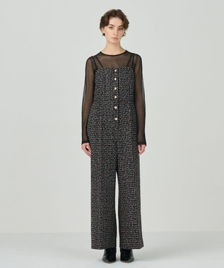 GRACE CONTINENTAL ツイードサロペット マルチ