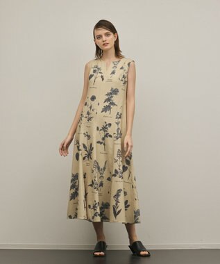 GRACE CONTINENTAL ボタニカルプリントフレアワンピース