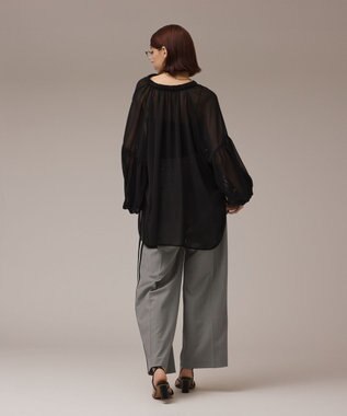 GRACE CONTINENTAL サイドラインパンツ グレー