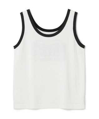 GRACE CONTINENTAL ラメニットノースリーブ ホワイト