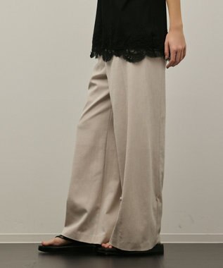 GRACE CONTINENTAL トリアセサイドラインパンツ ベージュ