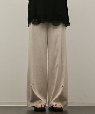GRACE CONTINENTAL トリアセサイドラインパンツ ベージュ