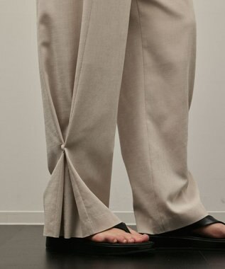 GRACE CONTINENTAL トリアセサイドラインパンツ ベージュ